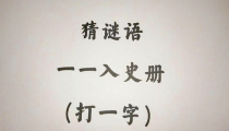 一一入史册打一个字,史册见证